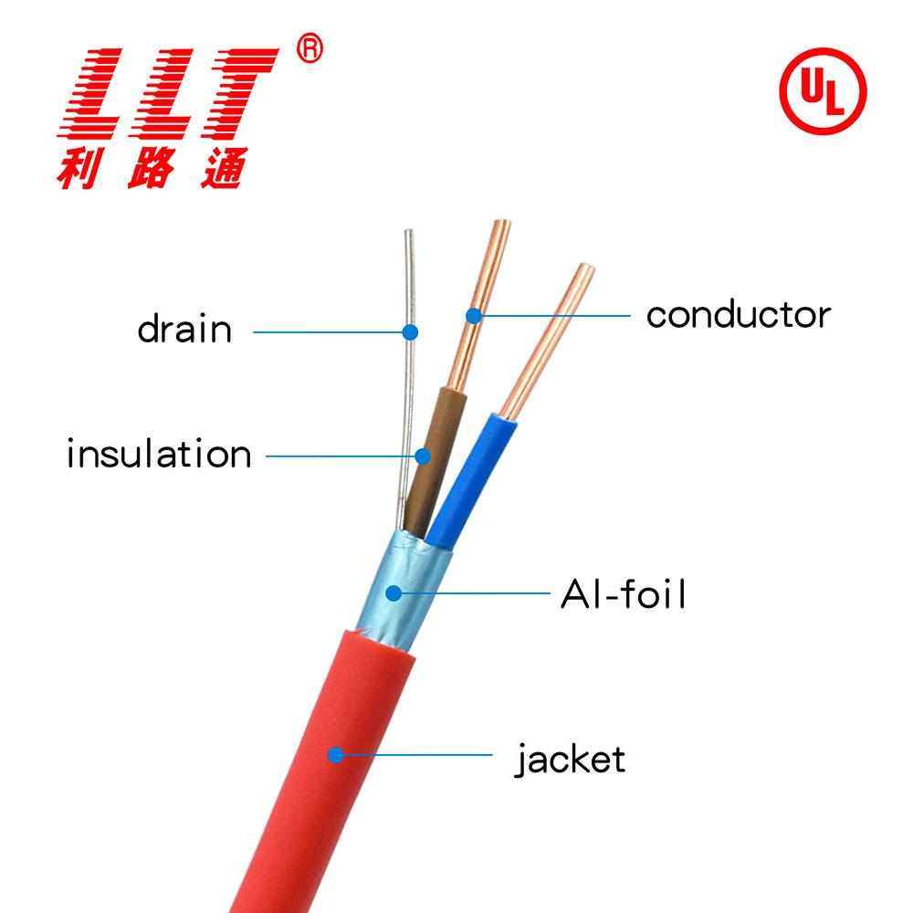 2C/16AWG Solid FPLR Fire Alarm Cable