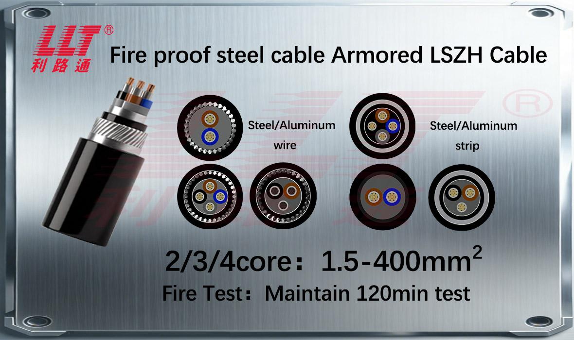 Fire resistant armored cable