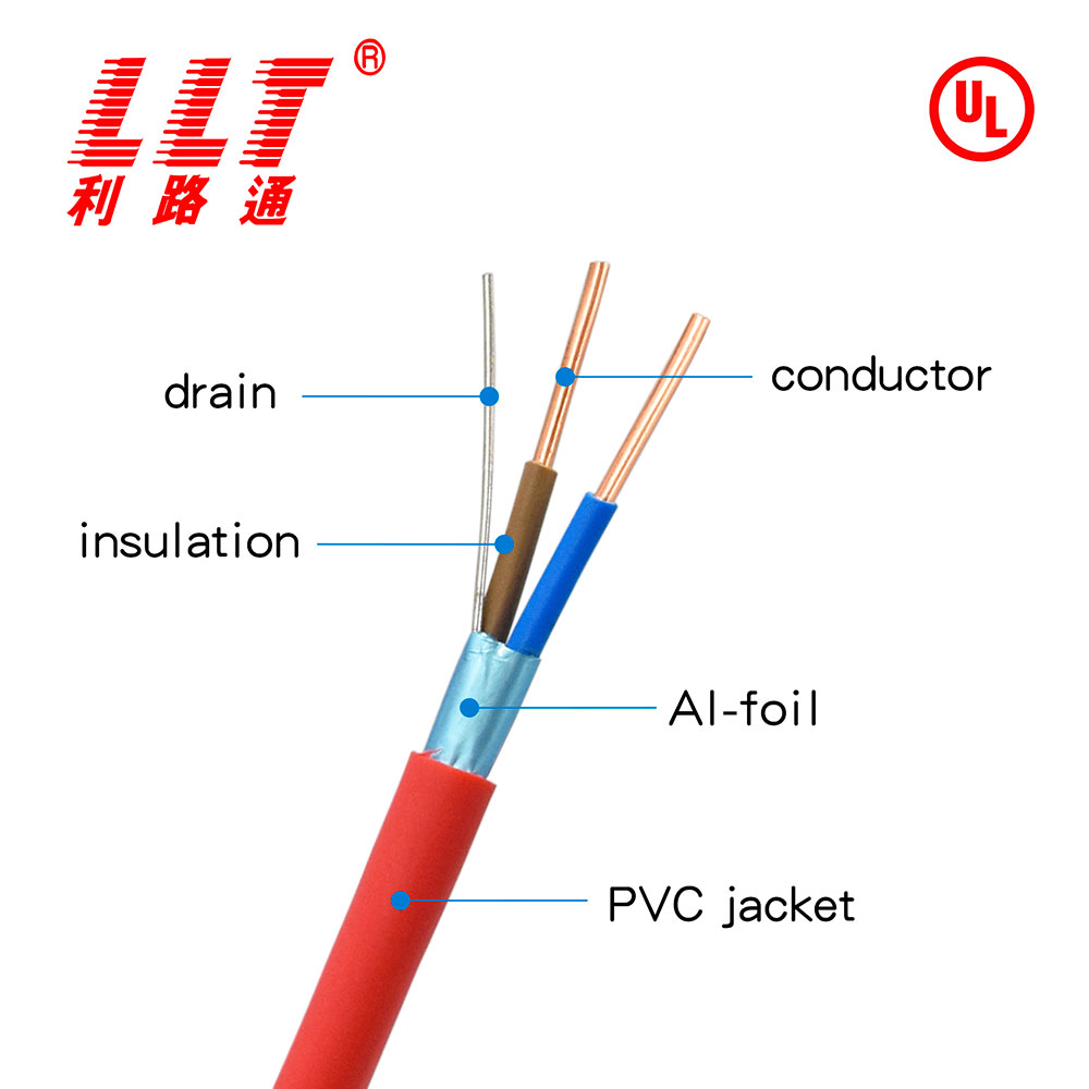 2C/13AWG Solid FPLR Fire Alarm Cable